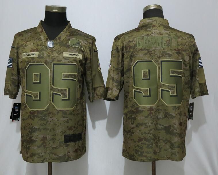 Men Cleveland Browns #95 Garrett Nike Camo Salute to Service Limited NFL Jerseys->anaheim ducks->NHL Jersey